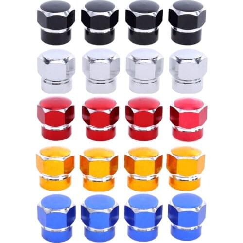 VODOOL 4Pcs Aluminum Alloy Car Wheel Tire Valve Stem Caps Auto Motorcycle Bicycle Tires Valves Tyre Stem Air Caps Airtight Cover