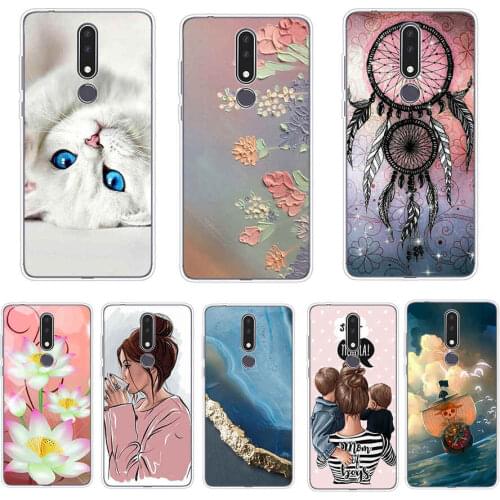 Case for Nokia 3.1 plus case cover soft tpu silicone phone housing shockproof Nokia 3.1 plus Coque bumper cute cat