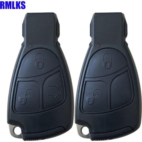 Smart Car Remote Key Case Fob Shell For Mercedes For Benz MB C E ML S SL SLK CLK AMG 2 3 4 Buttons + Battery Clamp Blade
