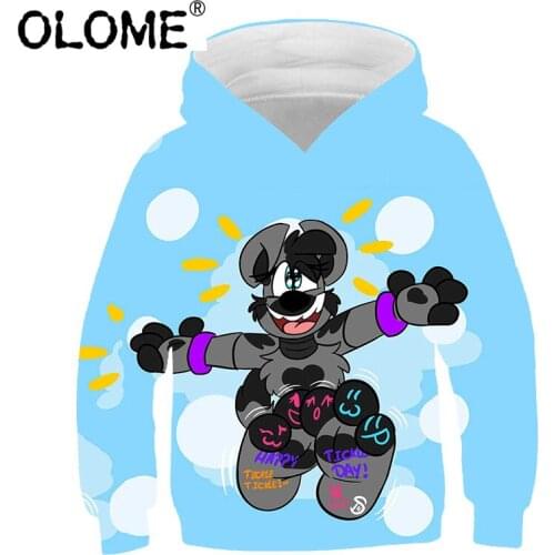 Five Night Kids Hoodies 3D Boys Streetwear Game Printed Children Sweatshirt OLOME Hip Hop Girls Clothes Teenager Pullover Tops