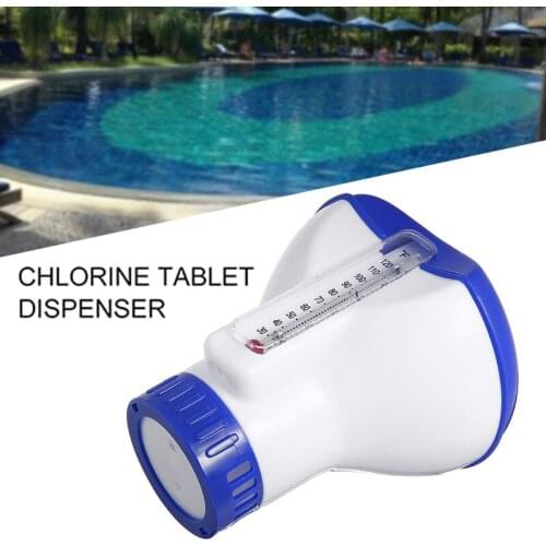 Swimming Pool Cleaning Disinfect Tools with Thermometer 5 inch Tablet Dispenser Chlorine Bromine Disinfect Device