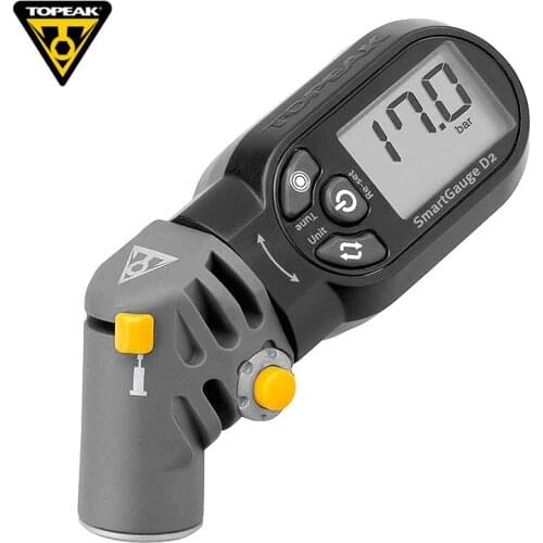 Topeak TSG-02 Bicycle Digital SmartGauge Bike Tire Air Pressure Gauge 250 PSI Electronic LCD Rotating SmartHead