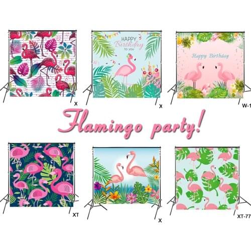 Flamingo Theme Birthday Party Background Pink lets Flamingle Baby Shower Photography Backdrop Photo Studio Props Banner Decors