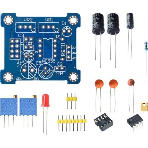 NE555 Pulse Generator Pulse Starter Duty Cycle and Frequency Adjustable Module DIY Kit Oscillator Square Wave Signal Generator