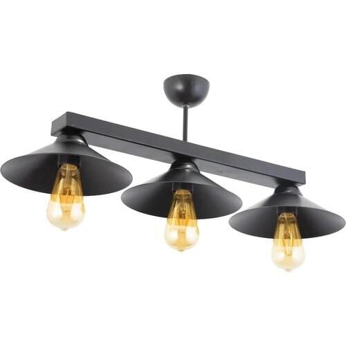 Chandelier Modern Rustic Black 3-Piece Chandelier
