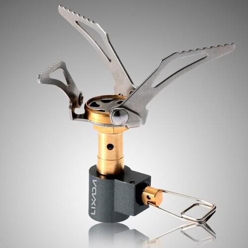Lixada 45g Super Lightweight Mini Pocket Outdoor Cooking Burner Folding Camping Gas Stove 3000W Outdoor Stove