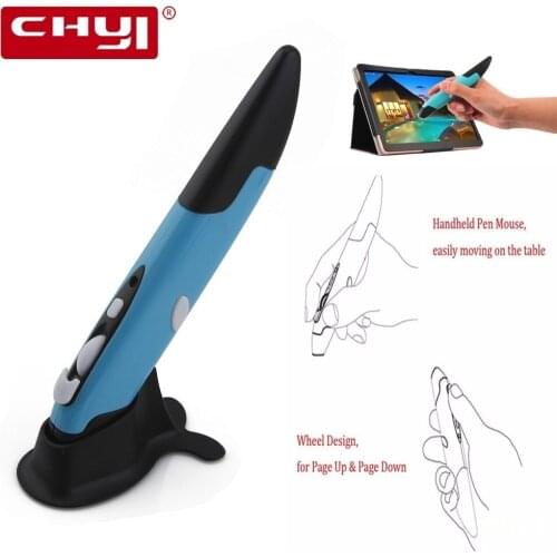 Mini 2.4GHz USB Wireless Optical Pen Air Mouse Adjustable 800-1200-1600DPI Computer Mice for Teachers Office PPT Presentation