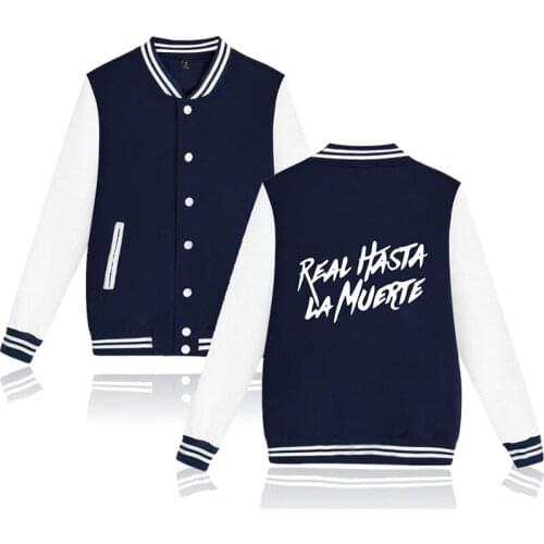 Real Hasta La Muerte Fashion Baseball Jacket Men Women Hoodie Sweatshirts Coats Casual Long Sleeve Harajuku Hoodies Jackets Tops