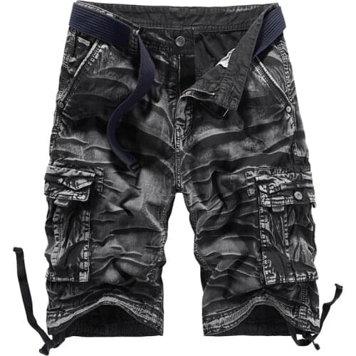 Fashion Mens Cargo Shorts Army Style Casual Shorts Summer Men Joggers Overall Squad Match Calf-Length Wear Homens Plus Size 01