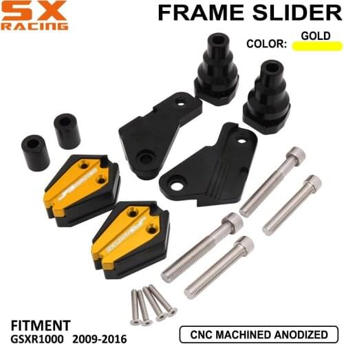 Motorcycle Aluminum Frame Crash Pad Slider Falling Cover Protector Guard For SUZUKI GSXR1000 GSXR-1000 2009-2016