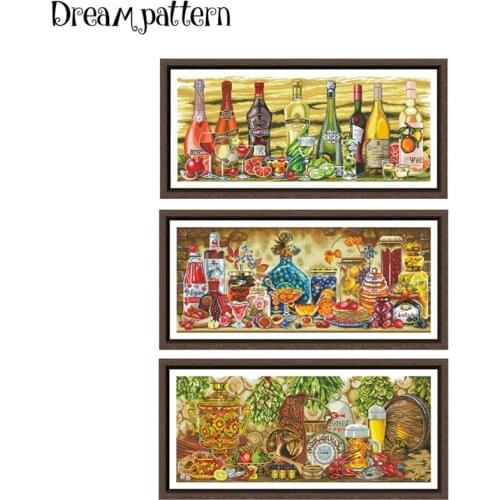 Valley wine cross stitch kit aida fabric 18ct 14ct 11ct white unprint canvas cotton thread embroidery kits DIY craft set