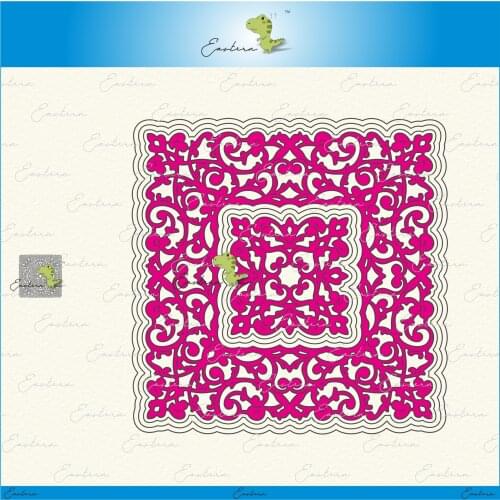 New big filigree square metal cutting dies 2021 new diy die molds Scrapbooking Paper Making die cuts crafts