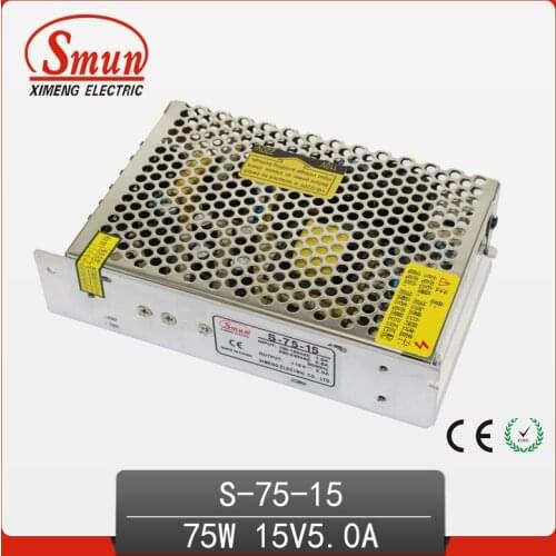 NEW GOODS 75W 15V 5A Switching led DC Power Supply Non-waterproof LED Driver LED Strip Light Block Power