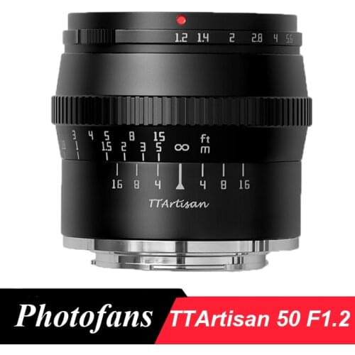 TTArtisan 50mm f/1.2 Lens for Sony A6000 A5100 A6300 A6400 A6500 A6600 (Manual focus)