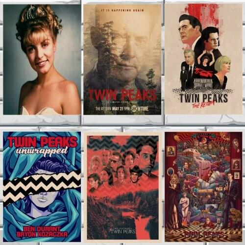 TWIN PEAKS kraft Paper Posters Clear Image Wall Stickers Decoration high Quality Retro Vintage Poster Home Decor
