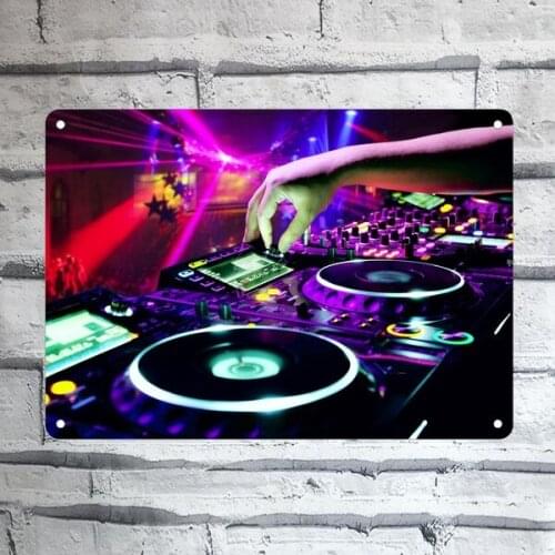 Fiesta de Dj de música Pioneer, cartel gráfico de estaño para Pubs y bares, póster de arte de pared para café, jardín y oficina