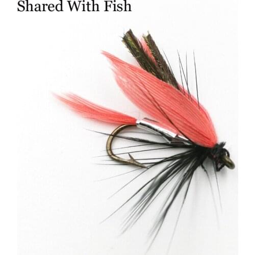 Shared With Fish 5pcs/lot Red Brown Winged Mayfly Artificial Fishing Lure Dry Fly for Trout Fishing Size 10