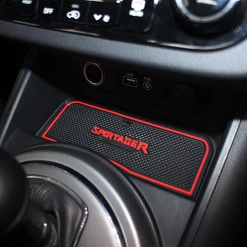Anti-slip Cup Pad Cover For Kia Sportage R 2011 2012 2013 2014 2015 Gate Slot Pad Door Groove Mat Interior decoration Accessory