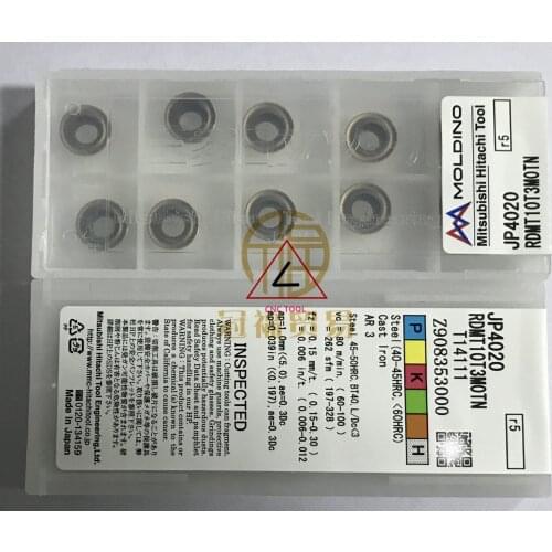 RDMT10T3MOTN JP4020 10pcs Hitachi high cutting performance CNC indexable inserts