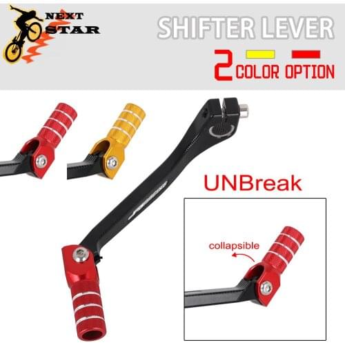 Motorcycle CNC Aluminum Red Gold Collapsible Folding Shifter Shift Pedal Lever For SUZUKI RMZ250 RMZ 250 2008-2018 2019