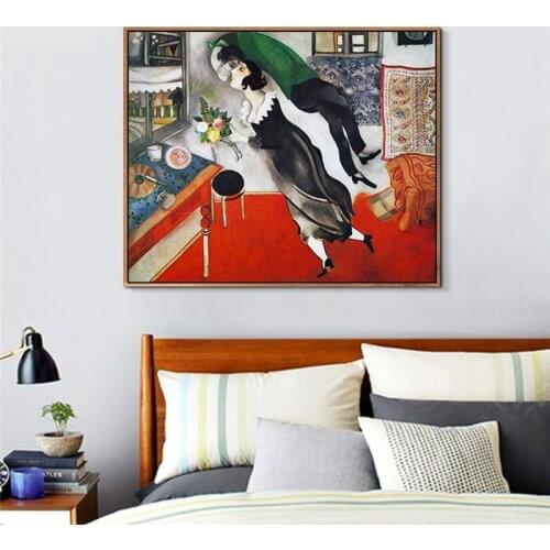 Modern Decoration Canvas Chagall Realism Painting Pictures Home Wall Artwork Prints Watercolor Modular For Living Room Poster