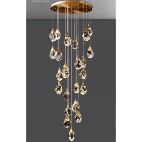 Modern diamond crystal pendant lights living dining room bedroom kitchen indoor lighting home decor loft spiral hanging lamps