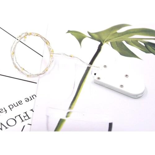 Led light string button battery box Christmas day colorful copper wire colorful light string star string light belt