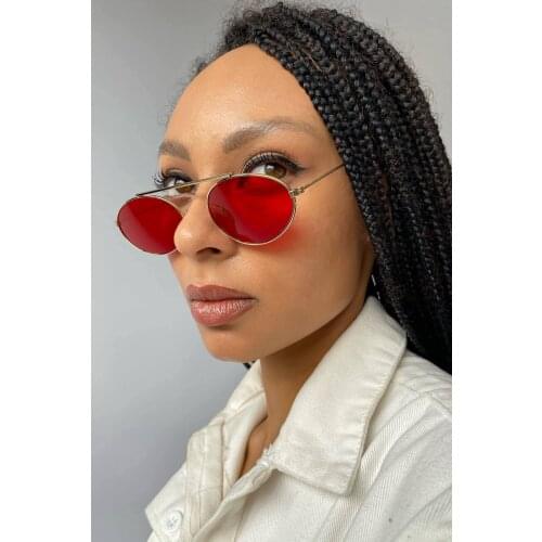 Vintage Oval Different Model Anna Red Sunglasses 2021 New Season Fashion Trend Ladies High Quality Sunglasses