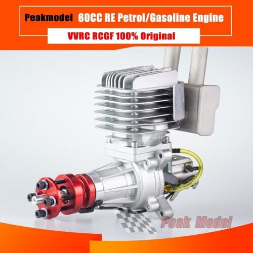 VVRC RCGF 60cc Single Cylinder Petrol/Gasoline Engine with Rear Exhaust Pipe for RC Airplane