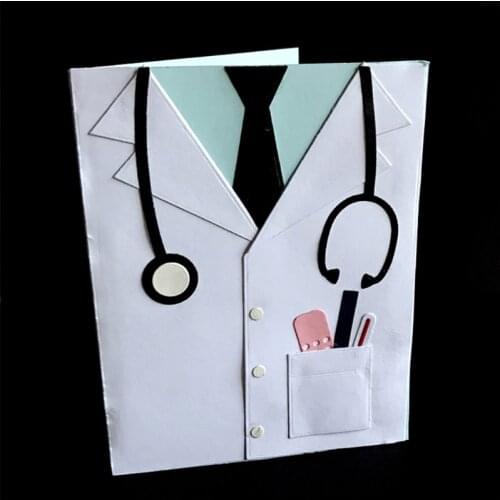 X7AB Doctor Clothes Metal Cutting Dies Stencil DIY Scrapbooking Album Paper Card Template Mold Embossing Craft Decoration