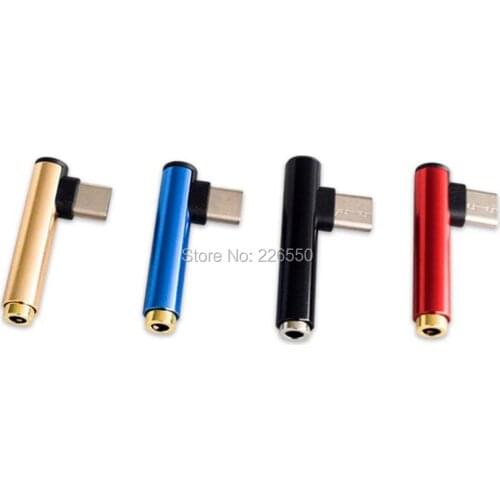 100pcs USB-C Type C to 3.5mm Jack AUX Audio Headphone Adapter Splitter Converter Cable for H uawei P20 Mate 20 for Samsung S10