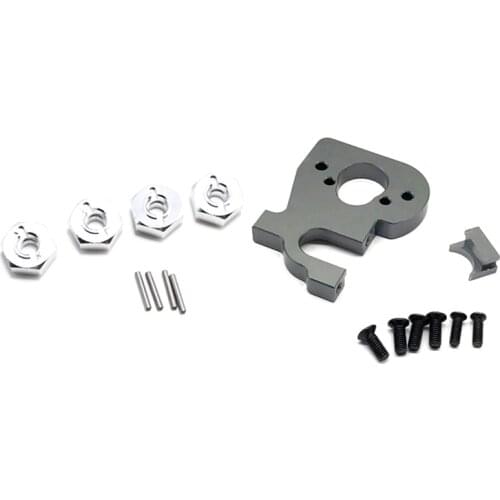 2 Set RC Car Part: 1 Set Metal Combiner,Grey & 1 Set RC Car Motor Holder Replacement Accessories