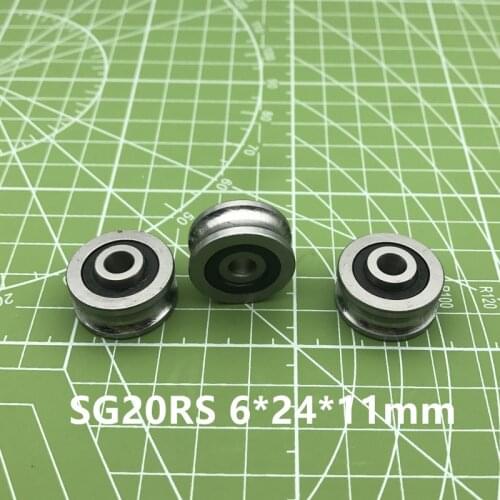 2019 Great Chrome Steel Sg20 (5 Pcs) Track Rollers With Gothic Arch Groove -type Sg20rs Embroidery Machine Bearings Sg20-2rs