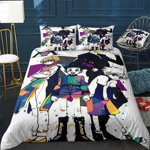 Hunter x hunter Duvet Cover Comfortable Quilt Home Decora Design Universal Bedding Set Bedclothes+Pillowcase 3pcs