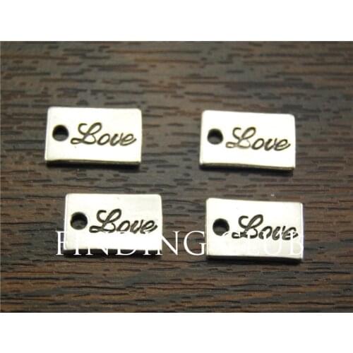 30 pcs Silver Color Love Letter Charms DIY Metal Bracelet Necklace Jewelry Findings A1129