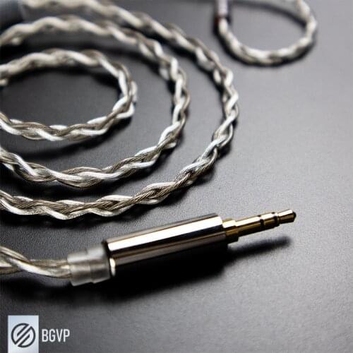 BGVP N9 5N 4Strands Earphone Cable Single Crystal Copper Silver-Plated Balance MMCX Interface Wire Earpones Upgrade Cable