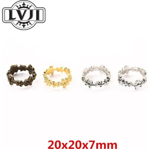 6pcs Charms Ring Pendant Zinc Alloy Fit Bracelet Necklace DIY Metal Jewelry Findings 6604
