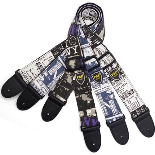 A P&P Cowboy type pure cotton guitar strap for electric Guitar shoulder strap Musical instrument guitar accessories parts