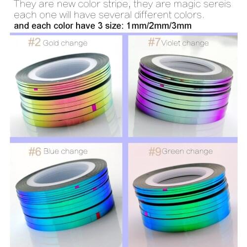 AAA2019: 10PCS /Rolls Striping Tape Line Nail Tips Sticker 4Colors Change Striping Tape Line Sticker Tip DIY Nail Art Decoration