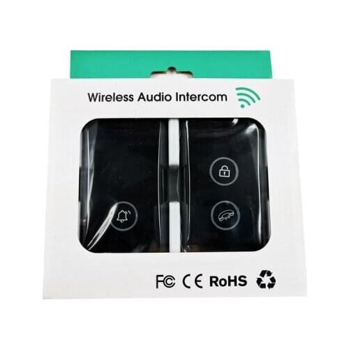 New Arrival Wireless Audio Door Phone Intercom Doorbell with Talking/Unlocking functions Support max 2 Transmitters 4 Receivers