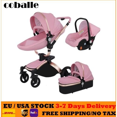 Baby Stroller 3 in 1 Multifunctional Baby Walker High Landscape Stroller Folding Strollers Baby Trolley Kinderwagen Poussette