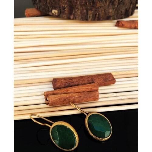 Dr Stone Natural Stone handmade ceyt Stone gold plated women Earrings K 439799505