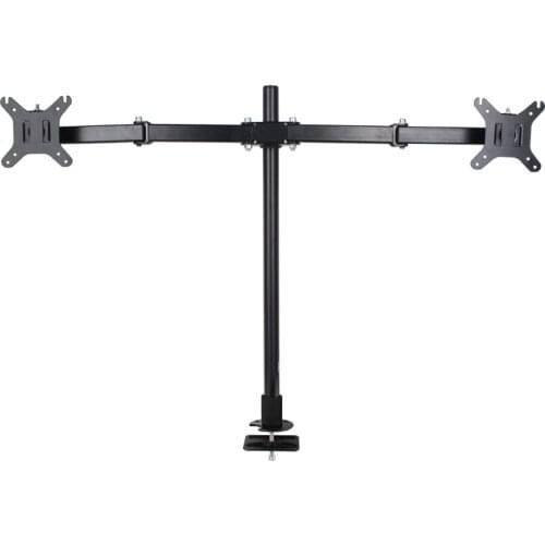 HILLPORT Fully Adjustable Dual Arm LCD LED Monitor Desk Mount Stand Bracket for 13"-32" Screens with 45 degree Tilt XCD5011 5.0