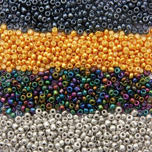 2 3 4mm Japan Miyuki Round Glass Seed Beads Charm Metal Color Czech Round Spacer bead DIY Bracelet Necklace Jewelry Accessories
