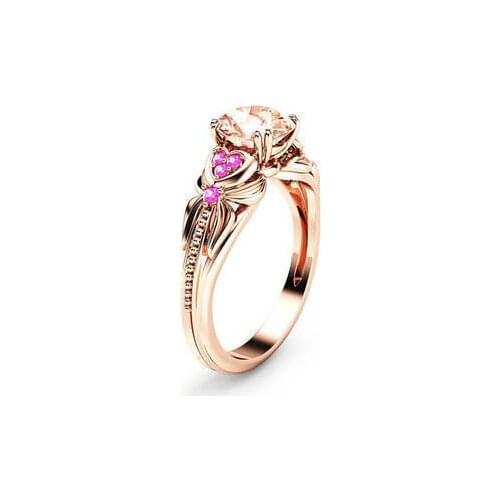 Fashion Luxury Zircon Ring Lady Engagement Wedding Ring Cocktail Party Ring Promise Girl Finger Accessories Birthday Gift