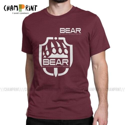 Escape From Tarkov Bear Logo T Shirts for Men Casual T-Shirts Round Neck Survival Shooter Game Tees Short Sleeve Clothing