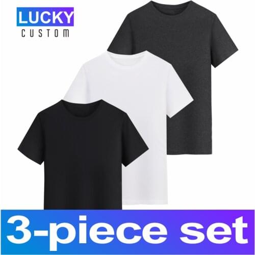 Mens Round Neck T-Shirt Cotton Short Sleeve Multi-Piece Available In Your Choice Of Size And Color 5X