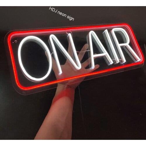 On Air Logo Custom LED Neon Light Sign Letter Board Wall Decor For Bar Club Cinema KTV Party Bedroom Background Decor Light