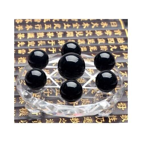 Natural crystal ball fortune Obsidian dipper array size office home furnishing articles