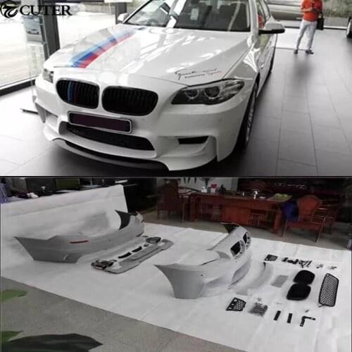 F10 F18 5 Series PU Unpainted Car body kit front bumper Rear bumper side skirts For BMW F10 F18 Loder body kit 11-15